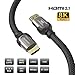 8K HDMI Cable, AUDIANO 8K HDMI 2.1 Cable 100% Real 8K, High Speed 48Gbps 8K@60Hz 7680P Dolby Vision, HDCP 2.2, 4:4:4 HDR, eARC Compatible with Apple TV, Samsung QLED TV (10ft) primary