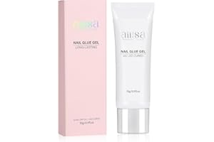 AILLSA Solid Gel Nail Glue for Nail Tips Super Strong Gel Glues Professional Fake Acrylic Soft Nails Glue U V Lamp Curing Needed - Long Lasting 15g / 0.5fl.oz