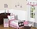 Sweet Jojo Designs Pink, Black and White Paris French Eifell Tower Lamp Shade