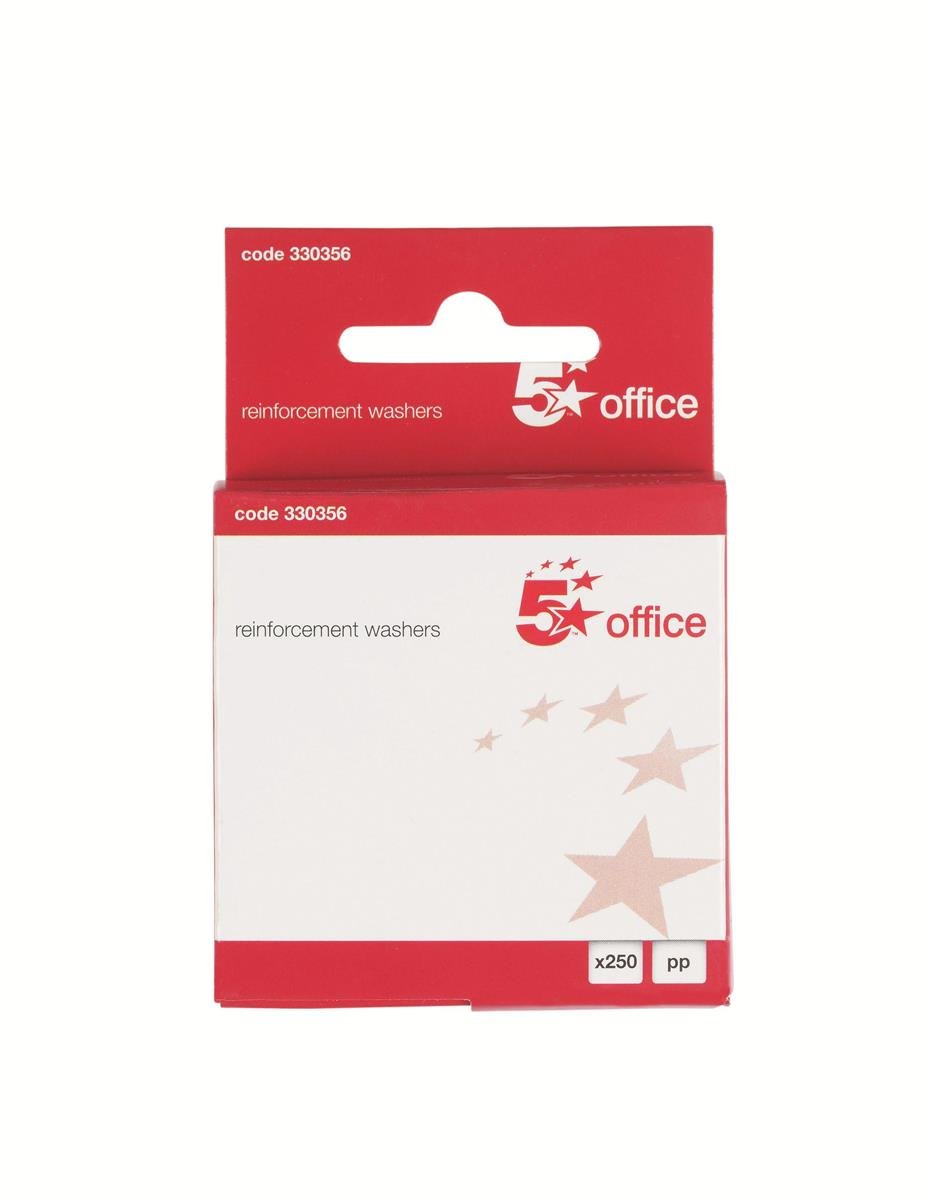 5 Star Office Vinyl Reinforcement Washers [Box 250]