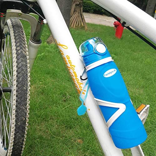 Collapsible silicone water bottle priced at $13.99.