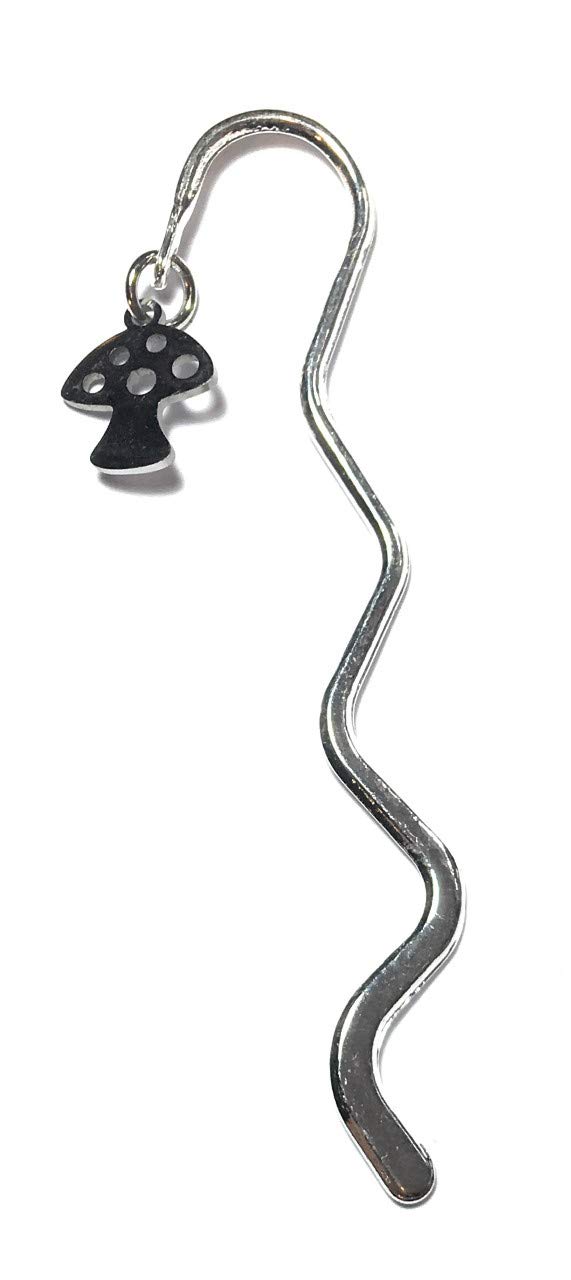 FizzyButton Gifts Silver Tone Stainless Steel Mushroom Mini Bookmark in Gift Bag