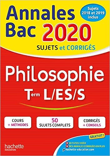 Annales Bac 2020 Philosophie Term L Es S Durand Yohann Klein Lisa 9782017081531 Textbooks Amazon Canada