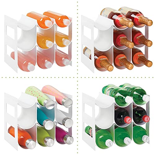 mDesign Plastic FreeStanding Water Bottle Organization/Wine Rack