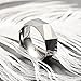 Three Keys Jewelry 8mm White Tungsten Wedding Ring Multi Facet Wedding Band Engagement Ring for Men Women