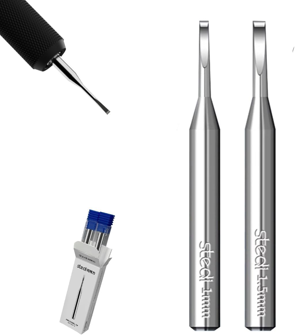 stedi Model Scriber Blades 2PCS,Tungsten steel Blades,1mm + 1.5mm Size,for Modeling Hobby,RG Scale Model, Engraved,Panel line,Resin,Scriber Replacement Blades (2mm+2.5mm)