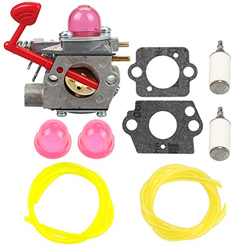 Hilom 545081855 WT-875 WT-875A Carburetor with Gasket Fuel Line Filter Spark Plug for Craftsman Poulan pro McCulloch Weedeater BVM200C BVM200VS P200C GBV325 P325 Blower