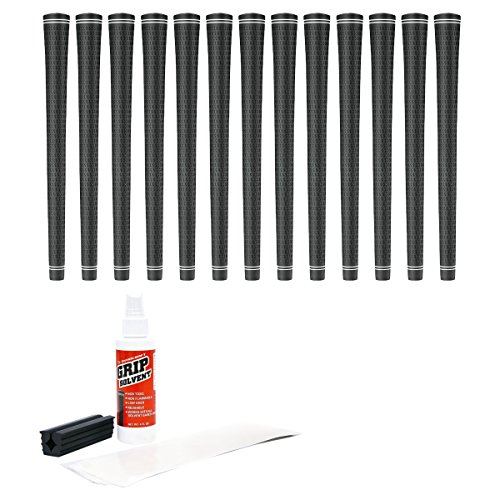 Karma Black Velvet 360-13 Piece Golf Grip Kit with Tape, Solvent, Vise Clamp
