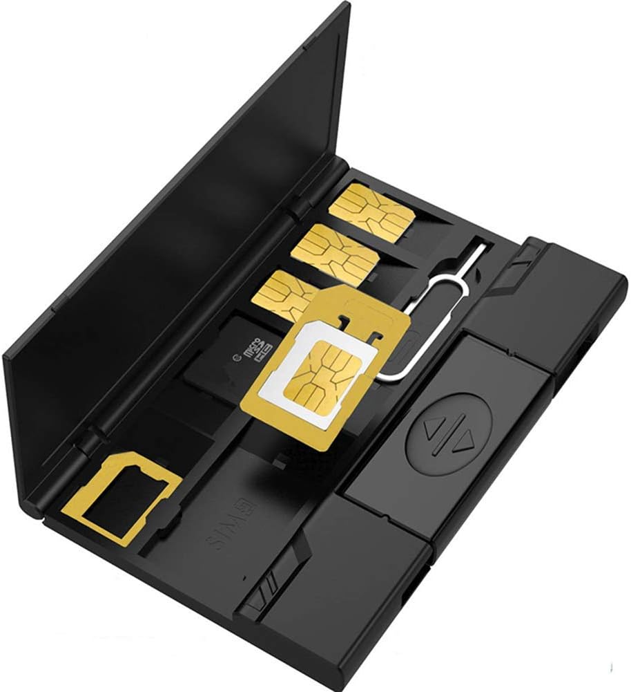 Lanbowo 5-in-1 Card Reader Pockets Kit USB 3.0 Multi-function Card Storage Box Mobile Phone Holder
