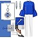 GuqiGuli Sterling Silver Pendant Necklace for Women 18'' (Sapphire Infinity)