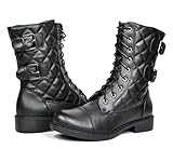 DREAM PAIRS TRUDER Women's Fashion Lace Up Military Combat Booties Boots