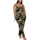 Nimsruc Womens Jumpsuits Casual Summer Rompers Sling Sleeveless Loose Baggy Overalls Jumpers With Pockets 2026