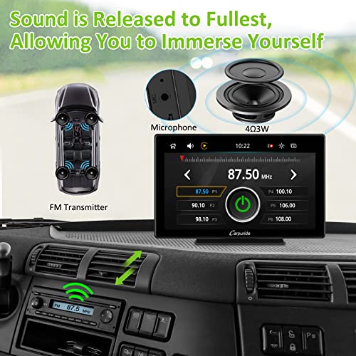 2023 Newest Carpuride 9 Inch Touchscreen Wireless Apple Carplay Android Auto Portable Car Radio
