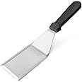 New Star Foodservice 36152 Plastic Handle Heavy Duty Hamburger Turner/Spatula with Cutting Edge, 11.5-Inch, Black