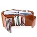 AINIMOER Women's Small Compact Billfold Leather Tri-Fold Wallet with Zipper Pocket