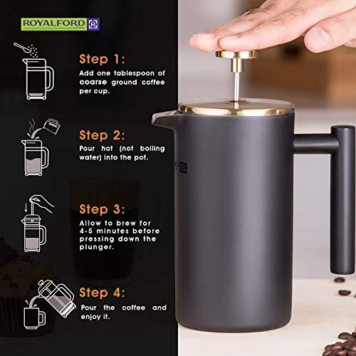 How Much Coffee In French Press Per Cup French Press Coffee Step By