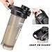 24 Ounce Shaker Bottle Protein Powder Shake Blender Gym Bottle Smoothie Cup, BPA Free, Auto-Flip Leak-Proof Lid, Handle with Ball Included Full Color (Black)