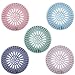 LIUMY Hair Catcher,Silicone Hair Stopper,Shower Drain Covers, Sink Drain Filter for Bathroom Bathtub and Kitchen, Easy to Install and Clean, Home Tool Supplies (5 Pack)