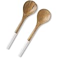 Folkulture Salad Servers or Salad Tongs, Wooden Utensils for Serving Salad, Salad Forks or Salad Tongs for Serving, Salad Sli