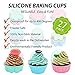 Houswill 27 Pcs Reusable Silicone Cupcake Baking Cups /Muffin and Cupcake , Silicone Cupcake Liners, Non-Stick Muffin Cups Molds, Including Round, Donut, -9 Shape / Flower Food Grade Silicone