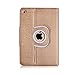 Thankscase Case for iPad Mini 4, Rotating Case Cover for Ipad Mini 4 with Wallet and Pocket with Hand Strap with Smart Cover Function for iPad Mini 4 2015 (Gold)