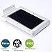 46 LED Outdoor Solar Wall Light- Motion Activated Security Lighting- Wireless Exterior Lantern- Weatherproof Aluminum Fixture- Super Bright Spotlight for Patio, Pool, Yard, Deck, Porch (Silver)