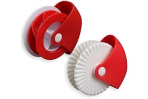 Sanfoelek Pastry Wheel Cutter Pie Crust Decorator Pizza Pasta Scalloped EDS Decoration Baking Kitchen Tools