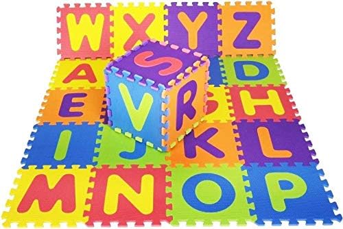 Ayaan toys 26 Alphabets Interlocking Foam Tile Play Mat Puzzle Game with Pop Out Features (26 Pieces)