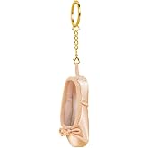 XUYUH Mini Ballet Shoes Keychain Pointe Shoes Keyrings Handmade Pointe Shoe Charm Bag Penddant Gift for Dance Lovers, Champagne