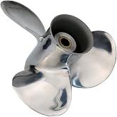 Boatman Stainless Outboard Propeller 9 1/4x10 Fit Mercury/Tohatsu Engine 9.9-20HP 14 Spline Tooth