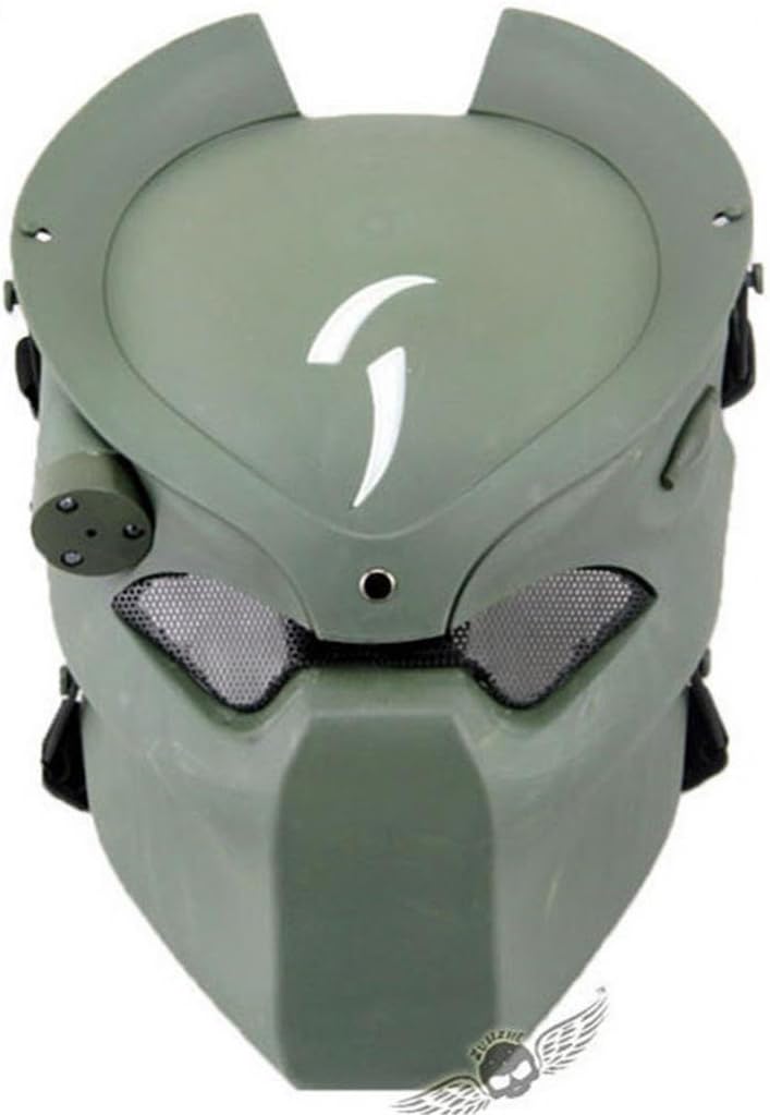 ZJZ Alien vs. Predator Mask CS Field Infrared Lamp Protective Mask Green