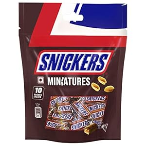 Snickers Peanut Filled Miniatures Chocolates 100 gm-Pack of 4