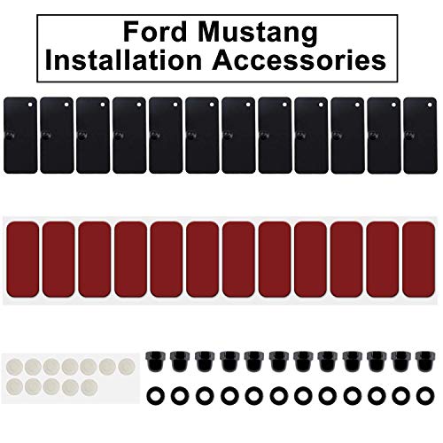 E-cowlboy Rear Window Louvers Hardware Kits Installation Accessories with Double Sided Mounting Tape 3M for Ford Mustang Dodge Challenger Camaro（12pcs） - Thumbnail 3