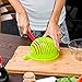 Salad Cutter Bowl Slicer w/Cutting Board| FASTEST FAMILY SIZE Vegetable, Fruit, Onion Chopper | Lifetime Guaranteed