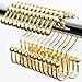 nikkouware Brass Shower Curtain Hooks, Hangs Both Shower Curtain and Liner Separately, No More Snagging and Pulling The Curtain with Easy Glide Heavy Duty Rollers, Gold Brass, Set of 12