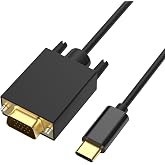 BERLAT USB C to VGA Cable 6FT 1080P for MacBook iPhone Dell | USB C to VGA adapter 6ft, 1080P video output, Plug and play, For MacBook/iPad/iPhone/Samsung/Dell, No audio, No charging