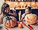 KINREX Pumpkin Carving Kit – Halloween Carve Tools Set For Kids & Adults, 8 Paper Stencils Patterns Designs Templates Jack o Lantern Decoration, Includes Small & Big Saw Tool, Scooper & Drill
