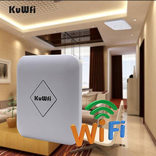 KuWFi 1200Mbps11AC High Powe Wireless Access Point 802.11ac Dual Band wireless ceiling mounted AP Router Signal Booster Extender 802.3af PoE standard Support 80-100Users