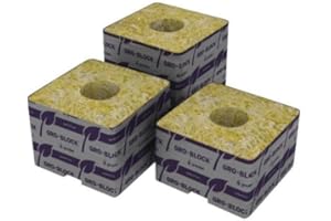 Grodan Delta 6.5 Block 4 by 4 by 2.5 Inch with Hole, Case of 216 Blocks(GL56713065)