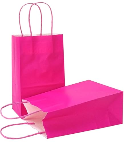 【tsz】Leather Paper Bag pink Amazon.com: AZOWA Gift Bags Small Kraft Paper Bags with Handles (5