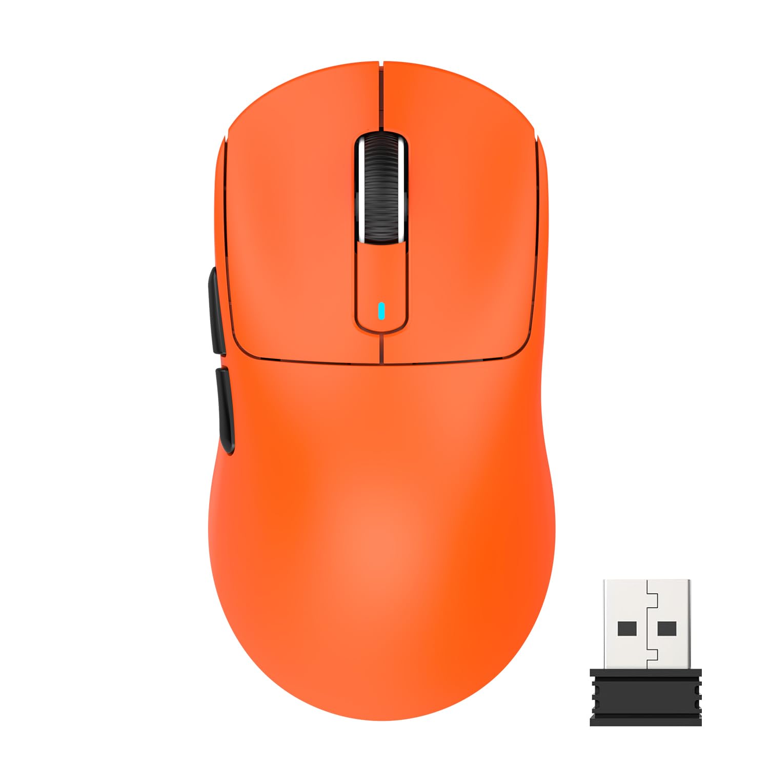 Photo 1 of ATTACK SHARK X3 Lightweight Wireless Gaming Mouse with Tri-Mode 2.4G/USB-C Wired/Bluetooth,Up to 26K DPI, PAW3395 Optical Sensor,Kailh GM8.0 Switch,5 programmable Buttons for PC/Win/Mac(Orange)