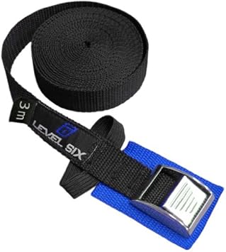 Amazon レベルシックス タイダウンストラップ Tie Down Strap 3m ブルー Ls13a レベルシックス ポンプ ロープ バッグ