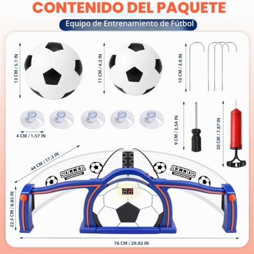 Porteria Futbol Niños Interior, Portería Infantil con Contador de Puntos y 2 Modos, Entrenamiento Futbol Niños Reacción y Coordinación, Regalo Futbol 6-12 Años