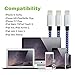iPhone Cable - Aonsen 3Pack 6FT Extra Long Nylon Braided Charging Cord Charger, Lightning to USB Cable for iPhone 7, 7 Plus, SE, 6s, 6, 6 +, 5, 5s, iPad Air / Mini, iPod (Blue & White)