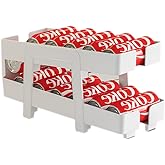 LVPETALIZE Soda Can Organizer,2 Layer Can Organizer For Refrigerator,Soda Dispenser For Fridge,Drink Holder
