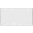 ENERLITES Blank Device Cover Wall Plate, Size 4-Gang 4.50" x 8.19", Unbreakable Polycarbonate Thermoplastic, 8804-W, White