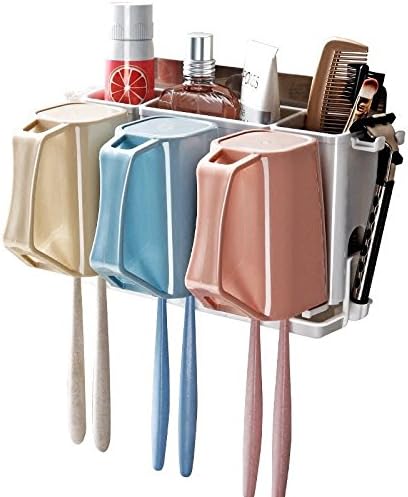 Toothbrush Toothpaste Holder Stand Anti-dust Toothbrush Holder With 3 Cups