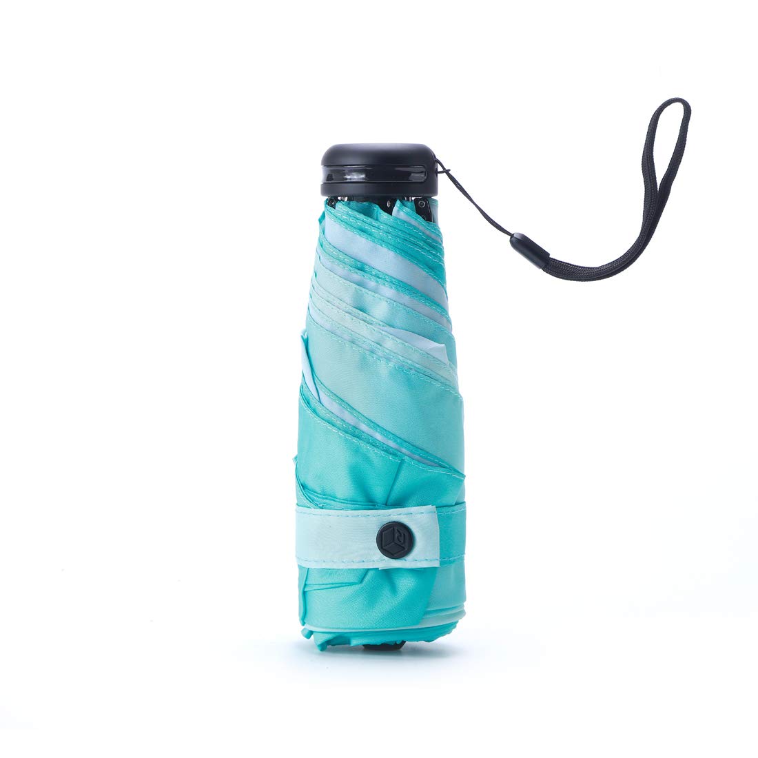 RUMBRELLA Mini Umbrella Compact Travel Parasol for Women Girls Gradient UV Purse Umbrella Lightweight UPF50+, Green