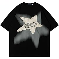 Ponitrack Y2K 90s Vintage Oversize Shirts Graphic Tees Mens Womens 