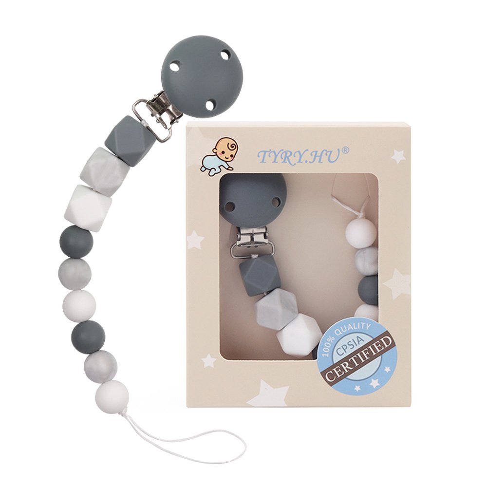 TYRY.HU Baby Pacifier Clips BPA Free Teether Soother Pacifier Chain